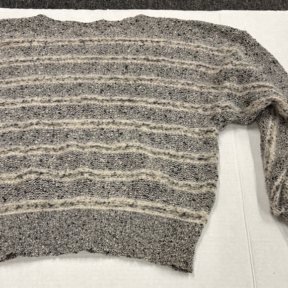 Women's Striped Gray Sweater (French Rags) - Picture 11 of 12
